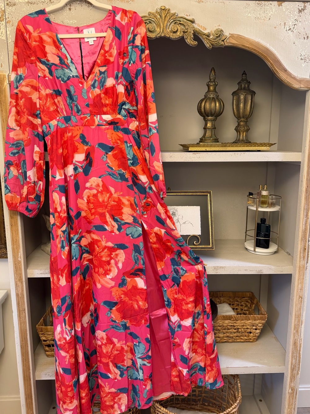 Shop the Mint “Just Feels Right” Fuchsia Floral Maxi Dress